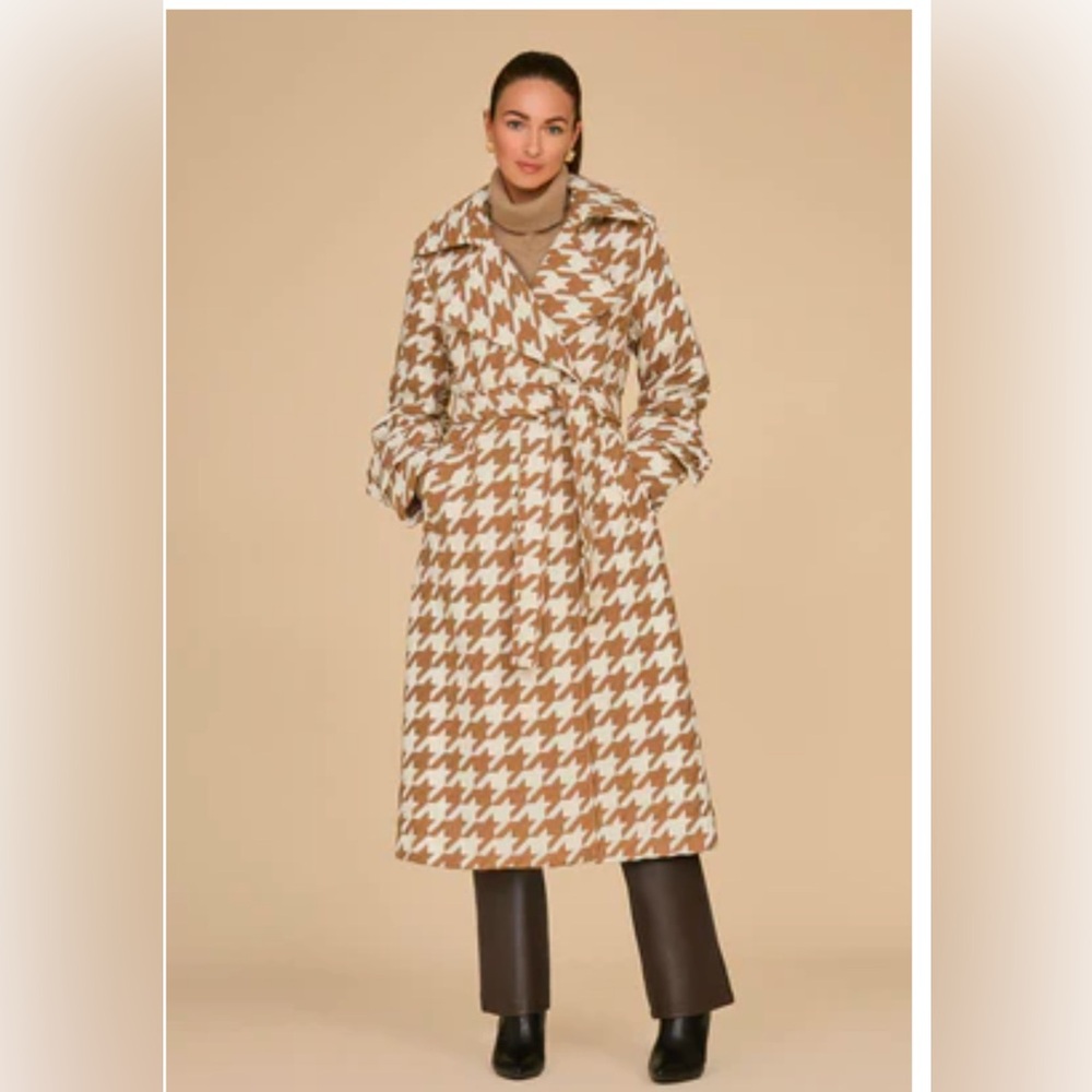 ❄️🔥SALE!! NEW!! JULIETTE LONGLINE TWEED COAT - HOUNDSTOOTH
